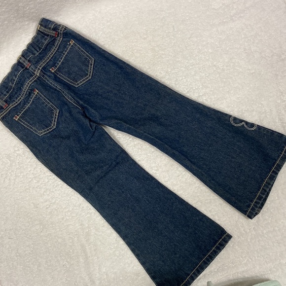 NWT vintage Gymboree adjustable waist embroidered flower flare jeans girls 5 - Picture 4 of 11